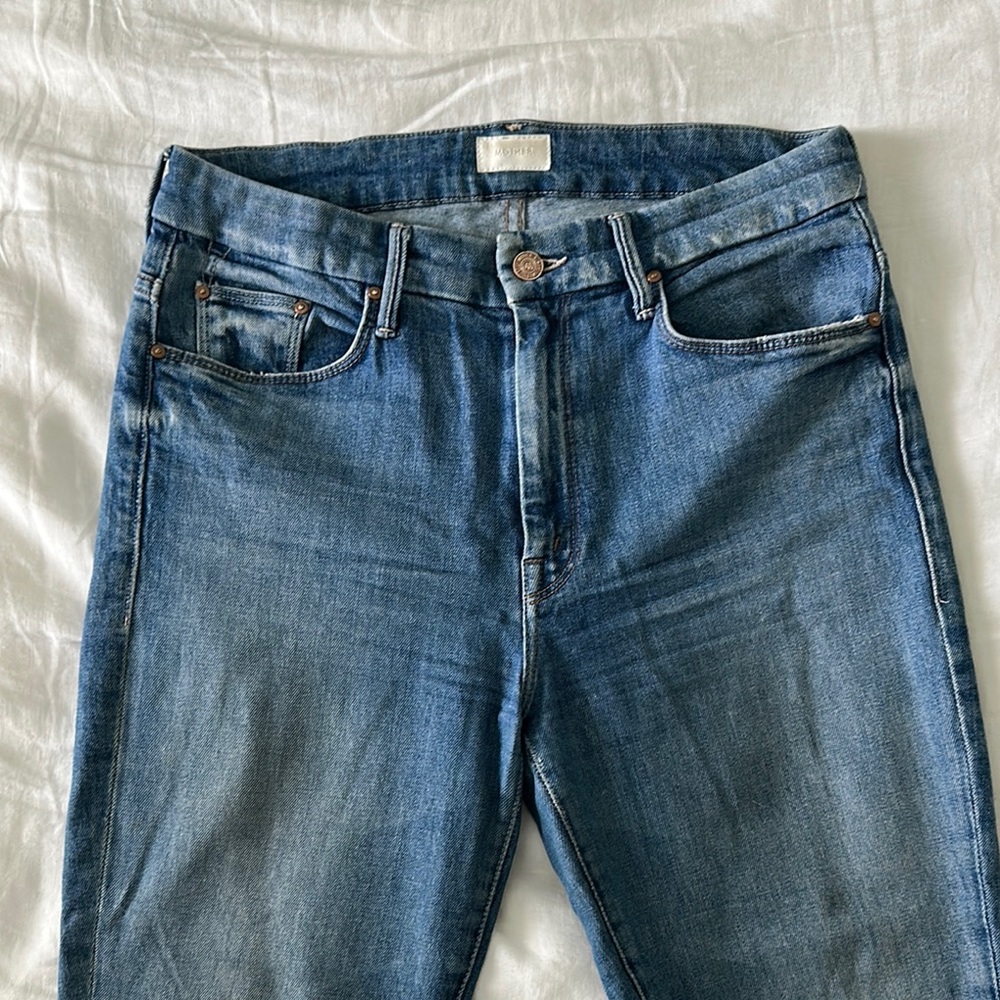 MOTHER Blue Slim Jeans Versatile Medium-Wash